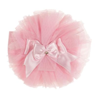 Picture of Beau KiD Baby Girls TuTu Tulle Ruffle Soft Headband With Diamante Satin Bow - Pink