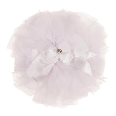 Picture of Beau KiD Baby Girls TuTu Tulle Ruffle Soft Headband With Diamante Satin Bow - White