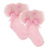 Picture of Beau KiD Girls TuTu Tulle Ruffle Ankle Socks With Satin Bow - Pink