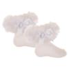 Picture of Beau KiD Girls TuTu Tulle Ruffle Ankle Socks With Satin Bow - White