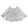 Picture of Beau KiD Baby Girls Embroidered Teddy Stripe Pyjamas Set X 2 - Blue Lemon