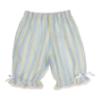 Picture of Beau KiD Baby Girls Embroidered Teddy Stripe Pyjamas Set X 2 - Blue Lemon