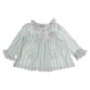 Picture of Beau KiD Girls Embroidered Teddy Stripe Pyjamas Set X 2 - Blue Lemon