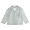 Picture of Beau KiD Boys Embroidered Crown Stripe Pyjamas Set X 2 - Blue Lemon