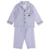 Picture of Beau KiD Boys Embroidered Crown Stripe Pyjamas Set X 2 - Blue Navy