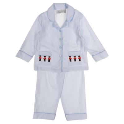 Picture of Beau KiD Boys Smocked Pyjamas Set X 2 - Sky Blue