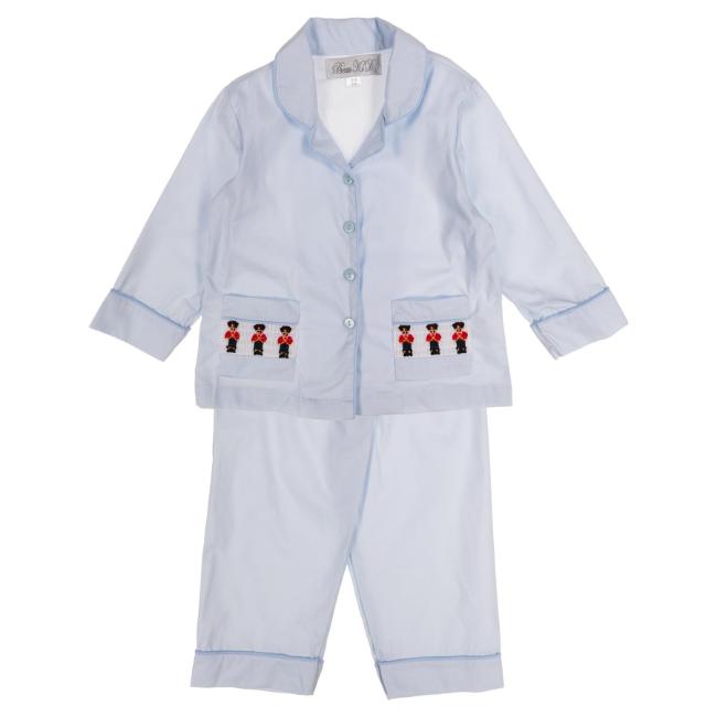 Picture of Beau KiD Boys Smocked Pyjamas Set X 2 - Sky Blue