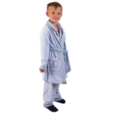 Picture of Beau KiD Boys Pyjamas & Dressing Gown Set X 3 - Sky Blue