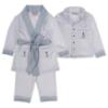 Picture of Beau KiD Boys Pyjamas & Dressing Gown Set X 3 - Sky Blue