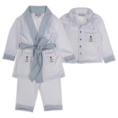 Picture of Beau KiD Boys Pyjamas & Dressing Gown Set X 3 - Sky Blue