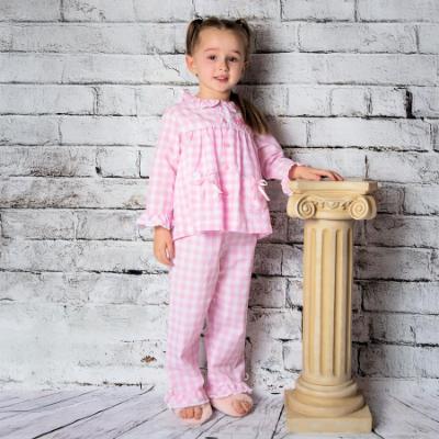 Picture of Beau KiD Girls Check Pyjamas Set X 2 - Pink White