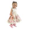 Picture of Beau KiD Girls Smocked Teddy & Roses Dress - Ivory Pink