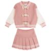Picture of Beau KiD Girls Knitted Sweater & Pleated Skirt Set X 2 - Pink Ivory