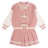 Picture of Beau KiD Girls Knitted Sweater & Pleated Skirt Set X 2 - Pink Ivory