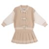 Picture of Beau KiD Girls Knitted Sweater & Pleated Skirt Set X 2 - Camel Ivory