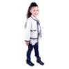 Picture of Beau KiD Girls Tweed Shorts Ruffle Blouse & Jacket Set  X 3 - Ivory Navy
