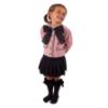 Picture of Beau KiD Girls Knitted Cardigan & Pleated Skirt Set X 2 - Pink Black