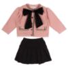 Picture of Beau KiD Girls Knitted Cardigan & Pleated Skirt Set X 2 - Pink Black