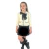 Picture of Beau KiD Girls Knitted Cardigan & Pleated Skirt Set X 2 - Ivory Black