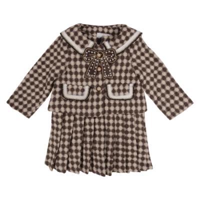 Picture of Beau KiD Girls Dress & Jacket Set  X 2 - Brown Ivory