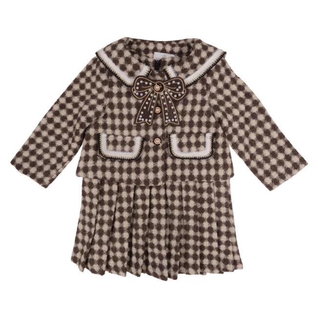 Picture of Beau KiD Girls Dress & Jacket Set  X 2 - Brown Ivory