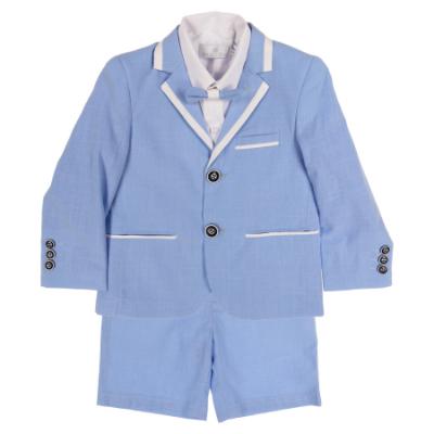 Picture of Beau KiD Boys Shirt, Bermuda Shorts, Jacket, Bow Tie & Belt Set  X 5 - Sky Blue