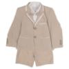 Picture of Beau KiD Boys Shirt, Bermuda Shorts, Jacket, Bow Tie & Belt Set  X 5 - Beige