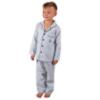 Picture of Beau KiD Boys Embroidered Teddy Pocket Stripe Pyjamas Set X 2 - Blue Ivory
