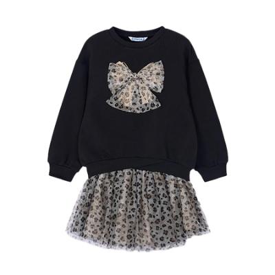 Picture of Mayoral Girls Winter Tulle Skirt Set X 2 - Black