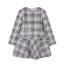 Picture of Mayoral Girls Winter Check Dress With Snaffle Chain Decoration - Silver Grey