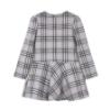 Picture of Mayoral Girls Winter Check Dress With Snaffle Chain Decoration - Silver Grey