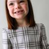 Picture of Mayoral Girls Winter Check Dress With Snaffle Chain Decoration - Silver Grey