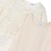 Picture of Mayoral Girls Winter Sequin Combined Dress Set X 2 - Ivory Beige
