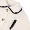 Picture of Mayoral Girls Winter Knitted Jacket With Crochet Edge - Ivory Black
