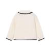 Picture of Mayoral Girls Winter Knitted Jacket With Crochet Edge - Ivory Black