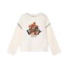 Picture of Mayoral Girls Winter Enjoy Yourself Top & Velour Leggings Set X 2 - Ivory Black