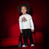 Picture of Mayoral Girls Winter Enjoy Yourself Top & Velour Leggings Set X 2 - Ivory Black