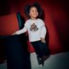 Picture of Mayoral Girls Winter Enjoy Yourself Top & Velour Leggings Set X 2 - Ivory Black