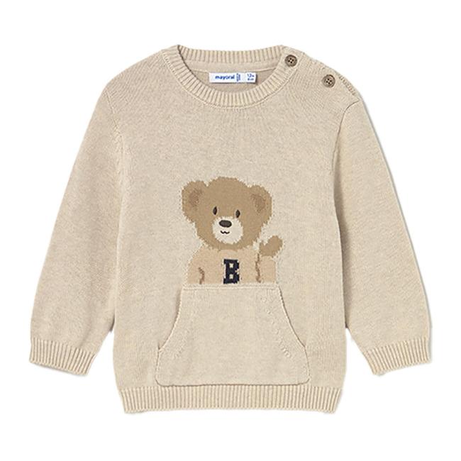 Picture of Mayoral Toddler Boys Winter Oversized Teddy Jumper - Beige