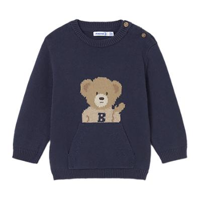 Picture of Mayoral Toddler Boys Winter Oversized Teddy Jumper - Blue