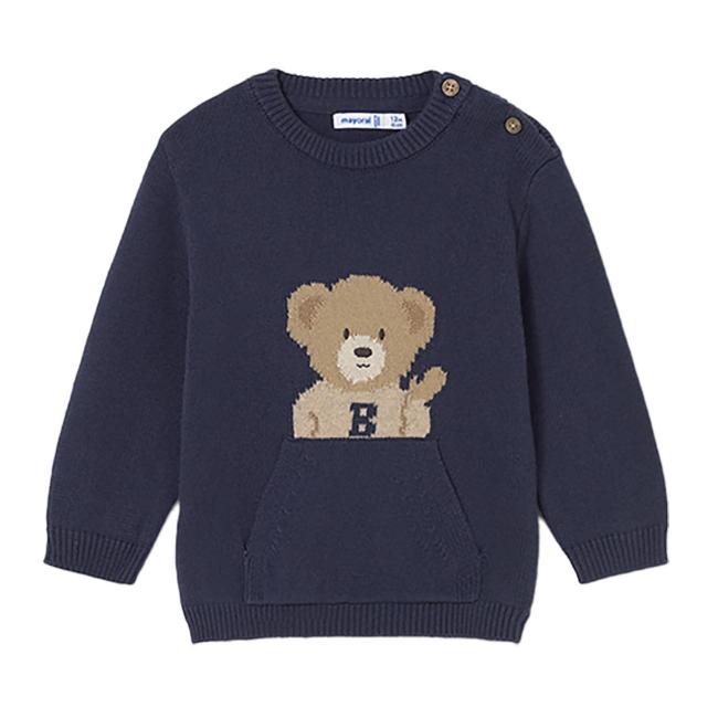 Picture of Mayoral Toddler Boys Winter Oversized Teddy Jumper - Blue