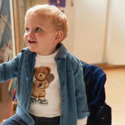 Picture of Mayoral Toddler Boys Winter Teddy T-Shirt - Ivory Beige