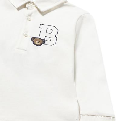 Picture of Mayoral Toddler Boys Winter Polo Top With Teddy Applique - Ivory