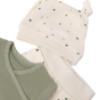 Picture of Mayoral Newborn Baby Winter Leggings Hat Top Gift Set X 3 - Ivory Sage Green