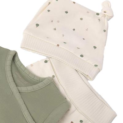 Picture of Mayoral Newborn Baby Winter Leggings Hat Top Gift Set X 3 - Ivory Sage Green