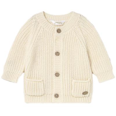 Picture of Mayoral Newborn Baby Winter Knit Cardigan - Ivory
