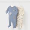 Picture of Mayoral Newborn Baby Winter Set of Onesies Gift Set X 2 - Beige Blue Bell