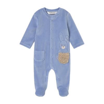 Picture of Mayoral Newborn Baby Winter Set of Bunny Onesies X 2 - Pale Blue Blue Bell