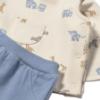 Picture of Mayoral Newborn Baby Winter Safari Top & Legging Gift Set X 2 - Blue Bell