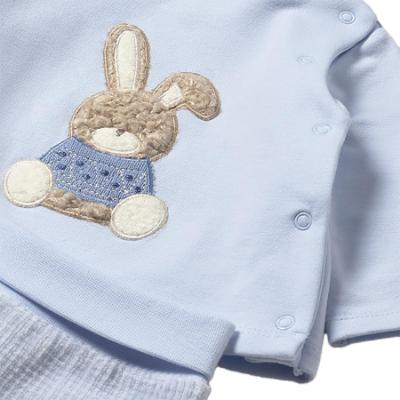 Picture of Mayoral Newborn Baby Winter Bunny Top & Legging Set X 2 - Pale Blue